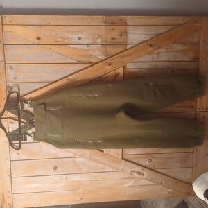 Free People Olive Green Overalls